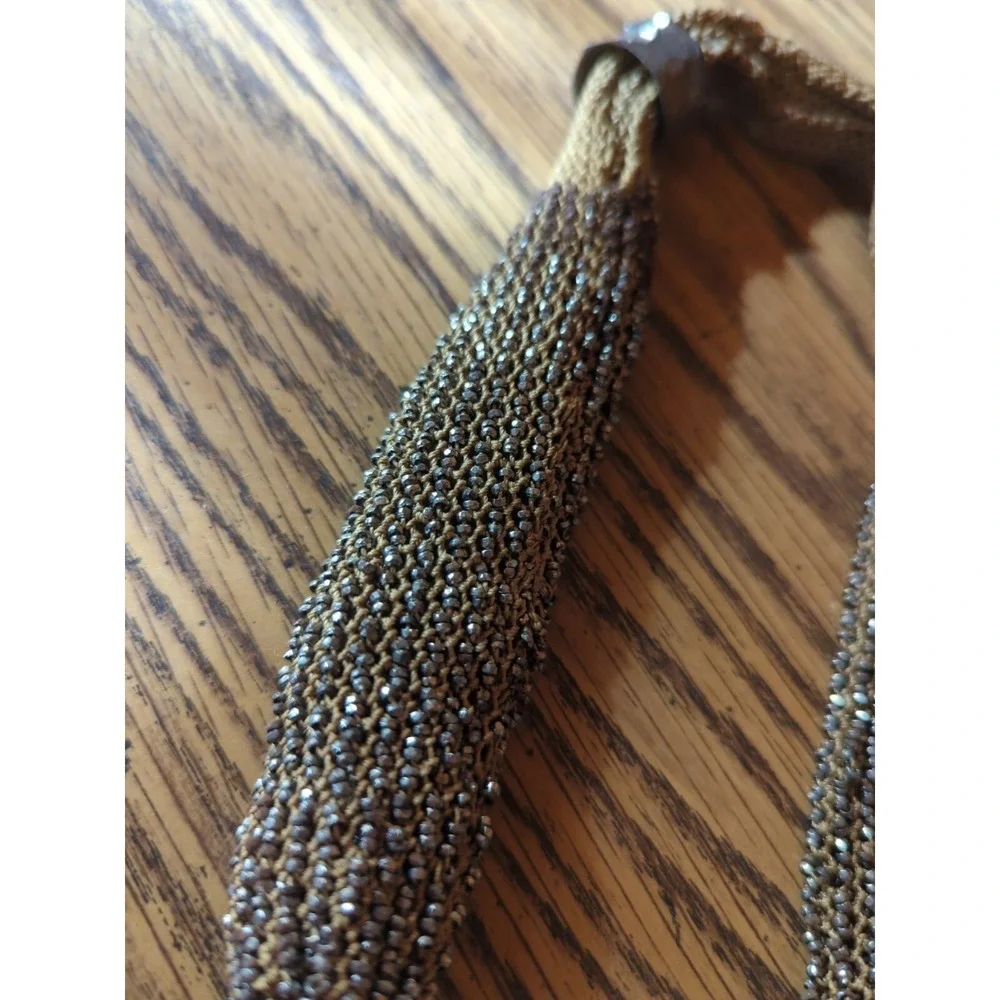 Antique Miser Purse‎ Handmade, Beaded, Cotton Crochet & Silver Steel